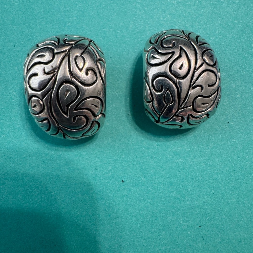 Brighton Silver Earrings with Intricate Design
